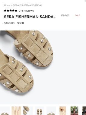 Freda Salvador Sera fisherman sandals, size 9.